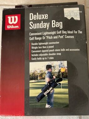 Wilson Black and White Deluxe Sunday Golf Carry Bag
